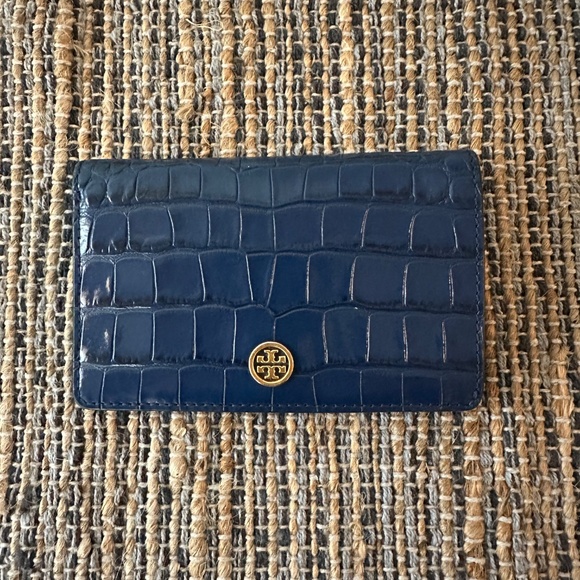 Tory Burch Handbags - Tory Burch Blue Leather Wallet